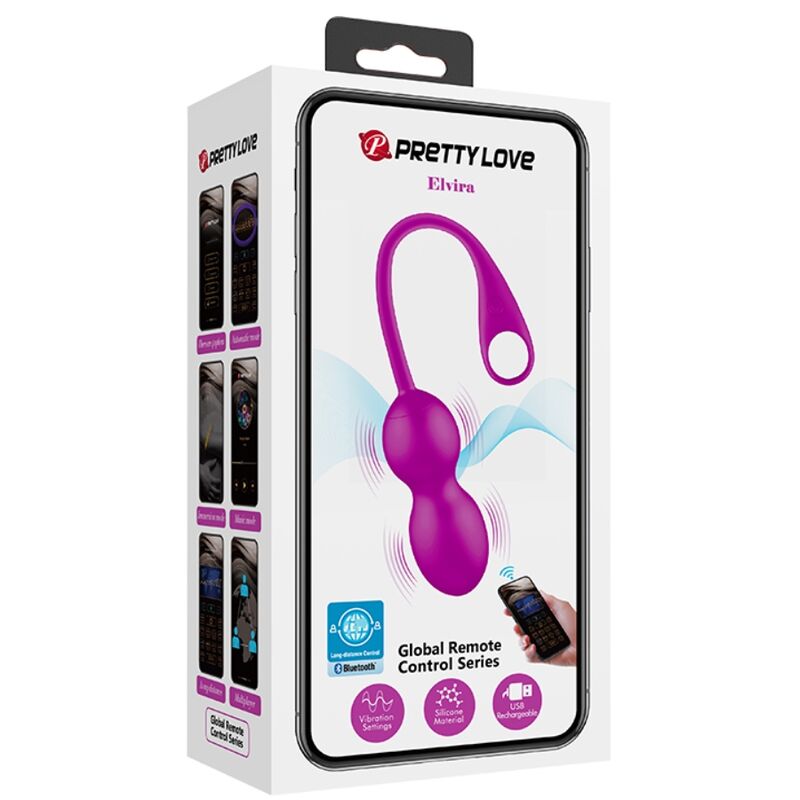 PRETTY LOVE – ELVIRA RECHARGEABLE VIBRATING BALLS PURPLE – Default Title