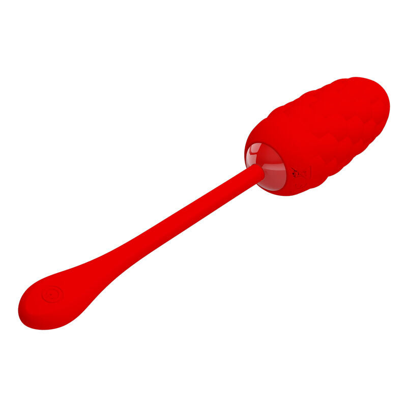 PRETTY LOVE – VIBRATING EGG WITH RED RECHARGEABLE MARINE TEXTURE – Default Title