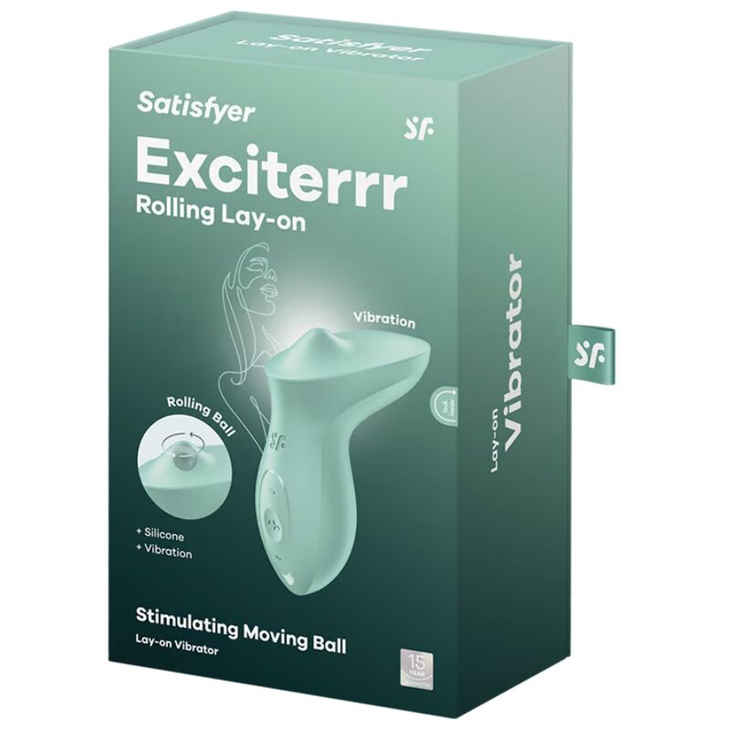 SATISFYER – EXCITERRR LAY-ON CLITORIS MINT VIBRATOR – Default Title