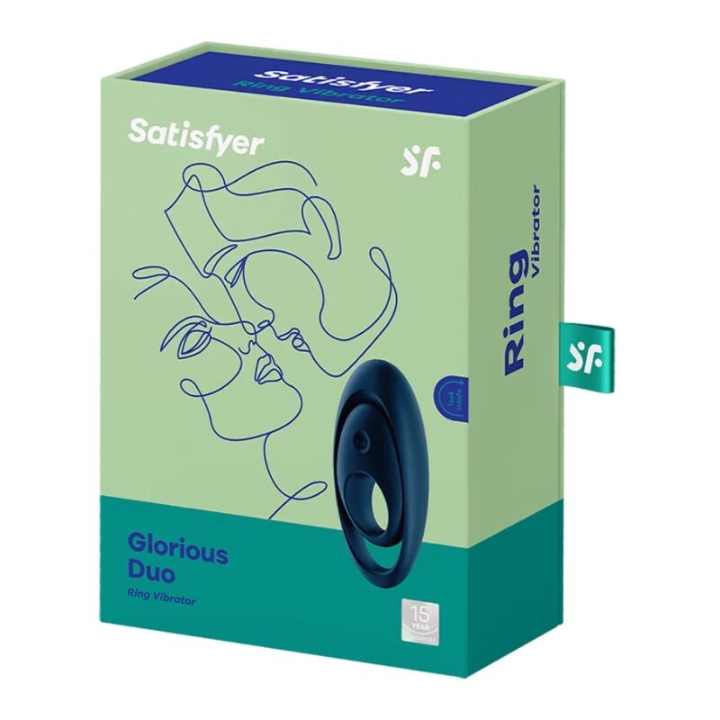 SATISFYER – GLORIOUS DUO RING VIBRATOR BLUE – Default Title