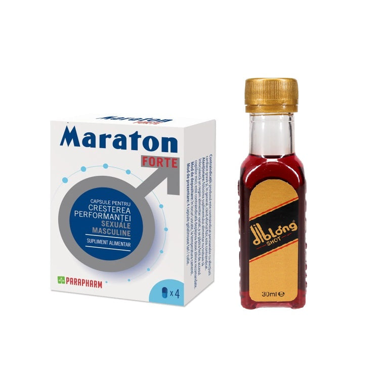 SET: MARATON FORTE, cresterea performantei sexuale barbati, 4 capsule + 1 Diblong Energy Shot – Default Title